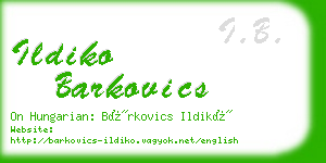 ildiko barkovics business card